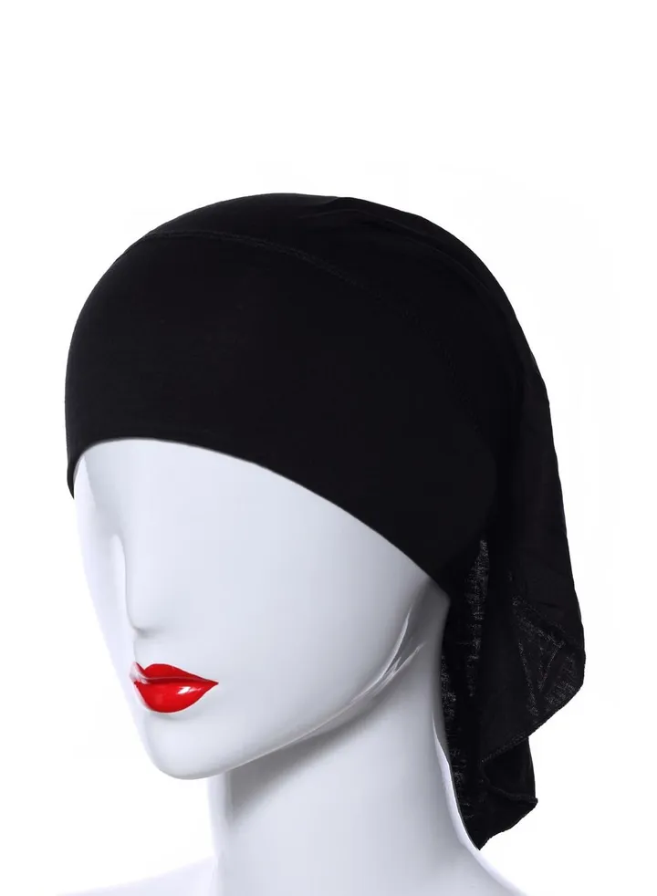 Women's Solid Color Hijab Inner Tube Black