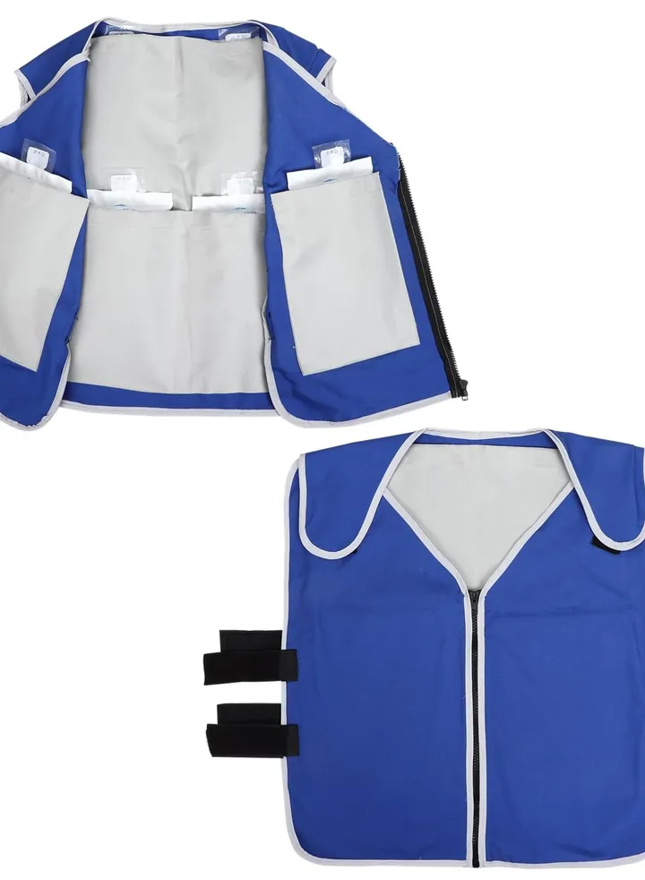 Cooling Vest for High Temperature, Fire Rescue Vest, Includes 20 PCS of Ice Packs, Cooling Clothes for Hot Temperatures, 6 Pockets for Convenience.
