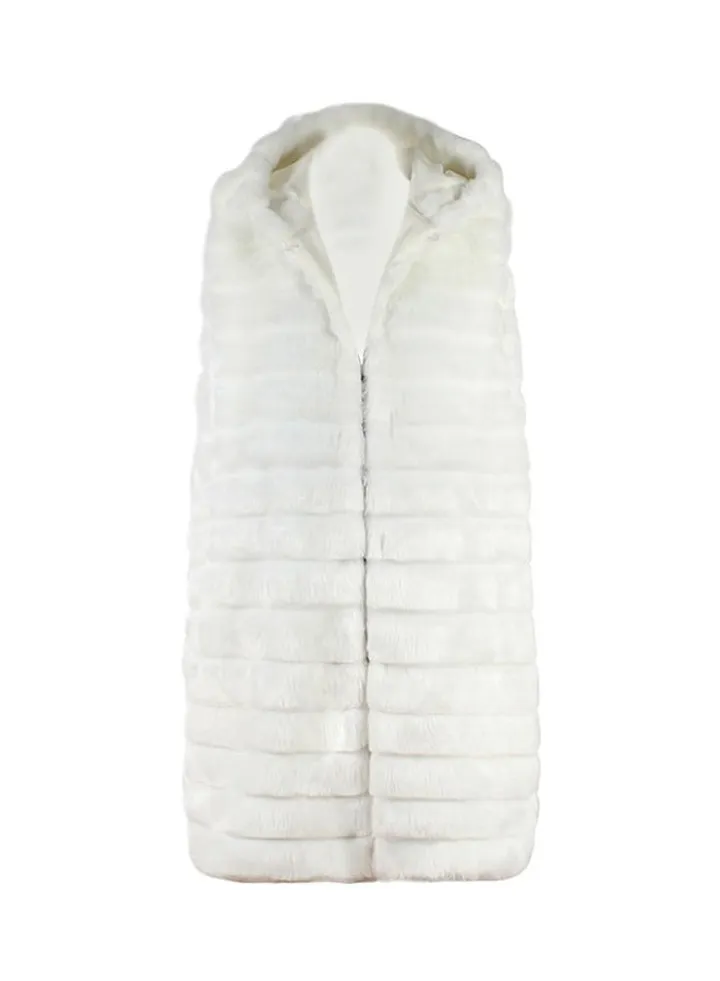 Solid Fluffy Jacket White