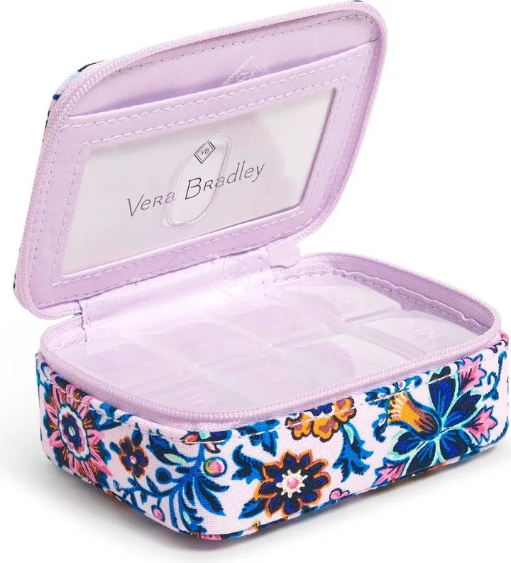 Vera Bradley Women's Recycled Cotton Travel Pill Case Cloud Vine Multi
