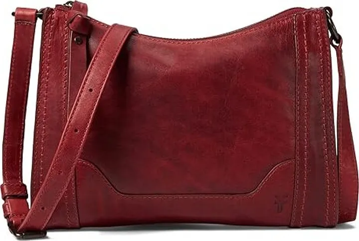 Frye Melissa Zip Crossbody (Burgundy) Cross Body Handbags
