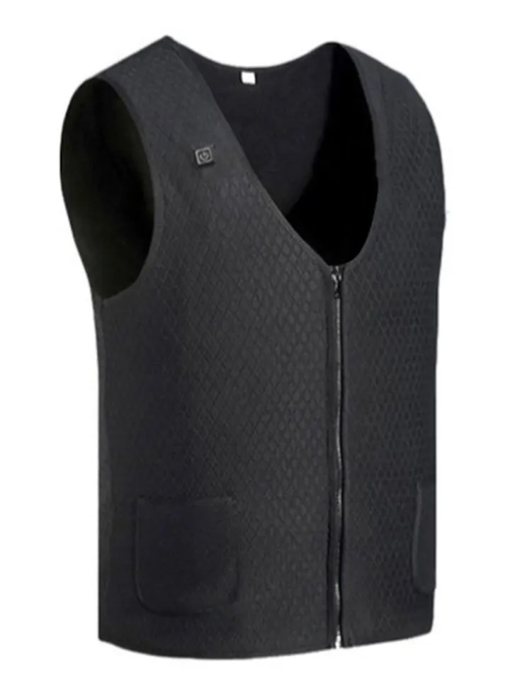 Solid Pattern V-Neck Vest Black