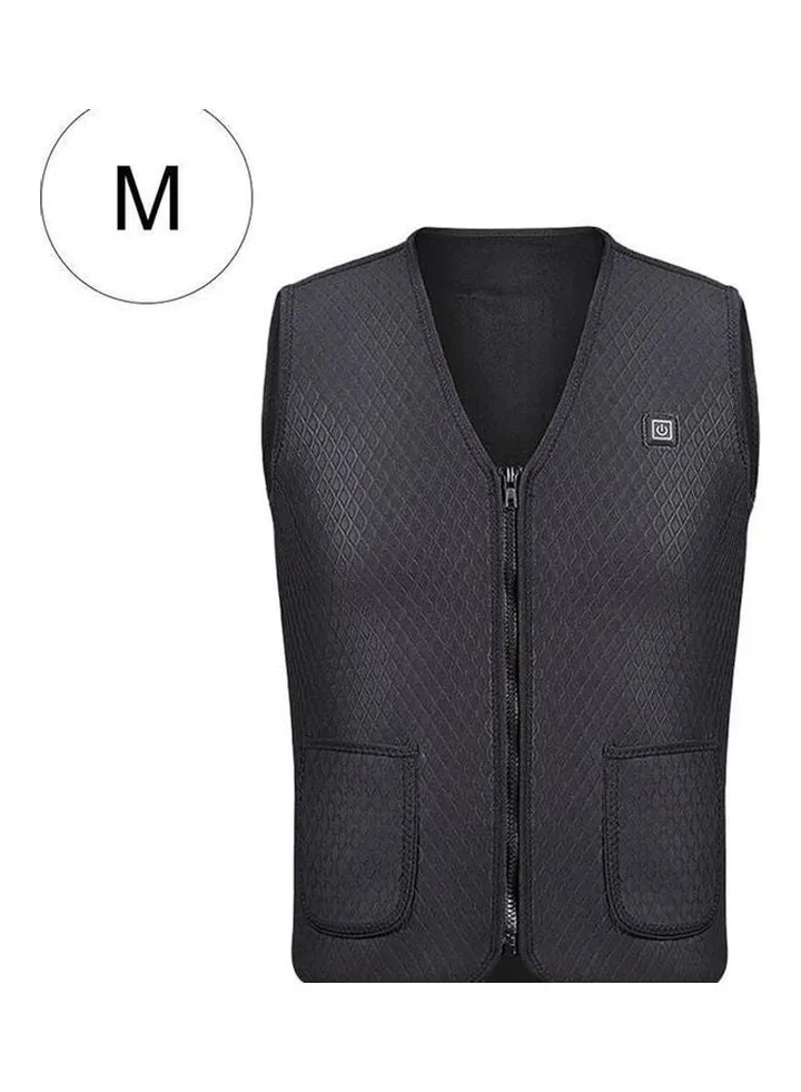 Electric USB Heated Warm Vest Black