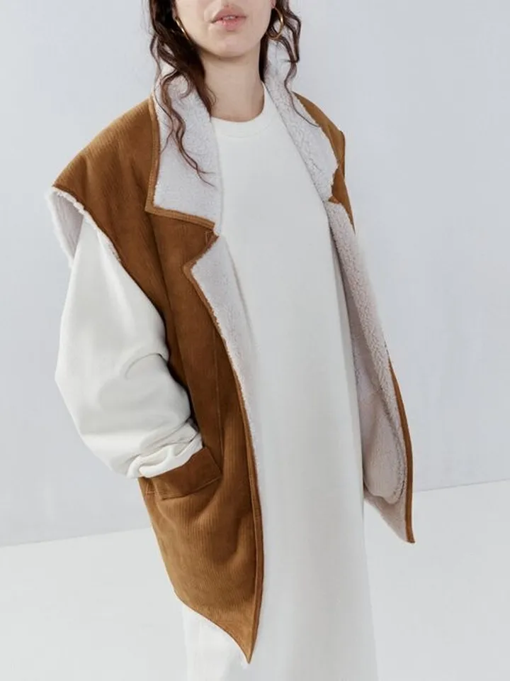 Embossed Shearling Gilet