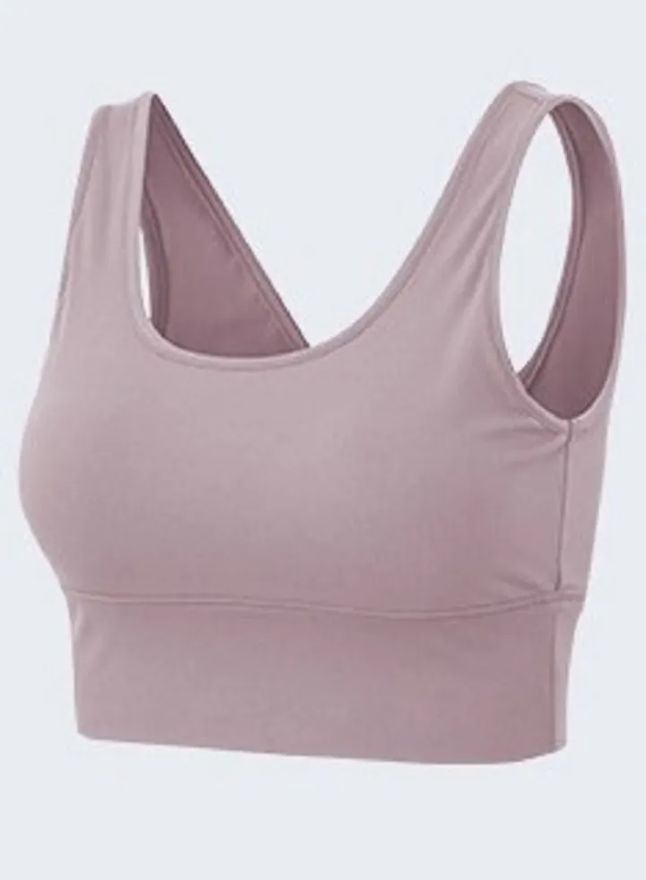 New nylon shock gathering running bra yoga vest