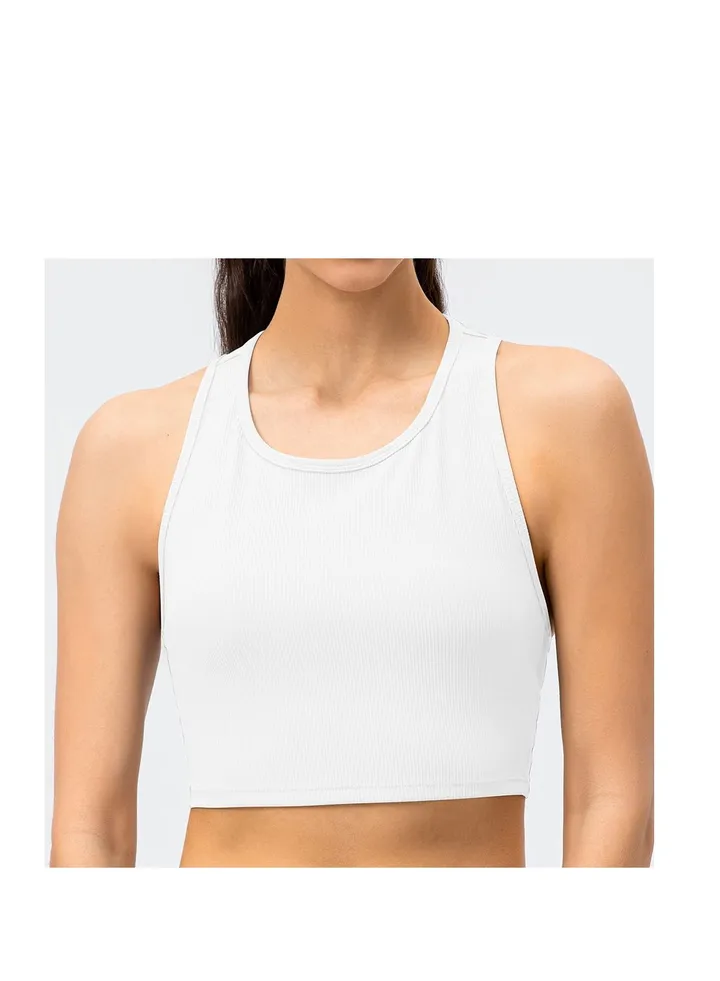 New nylon shock gathering running bra yoga vest