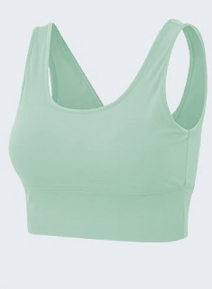 New nylon shock gathering running bra yoga vest