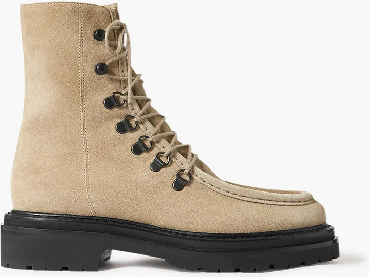 16 Lace-Up Suede Ankle Boots