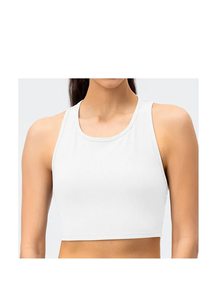 New nylon shock gathering running bra yoga vest
