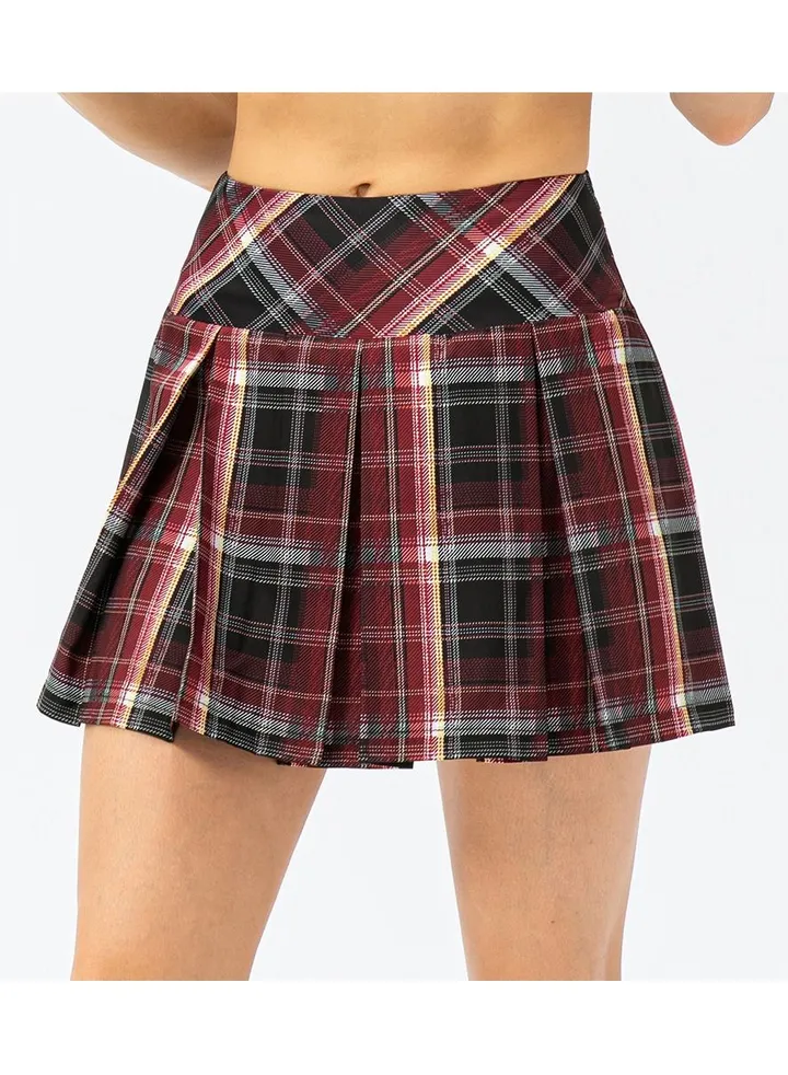 New lattice outdoor sports two fake tennis accordion pleated skirt pants