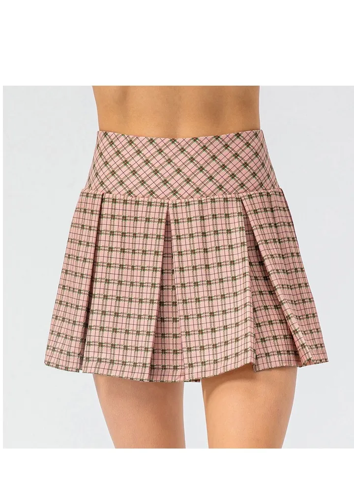 New lattice outdoor sports two fake tennis accordion pleated skirt pants