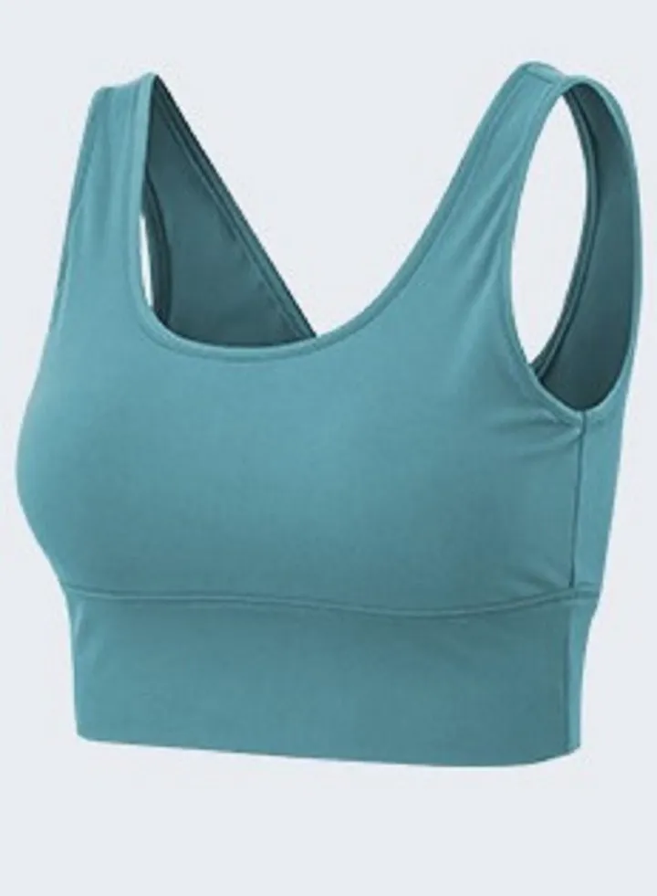 New nylon shock gathering running bra yoga vest