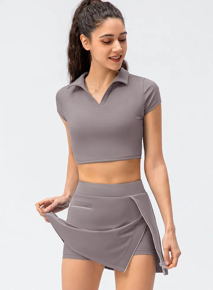 Leisure sport short sleeve yoga fitness two suits