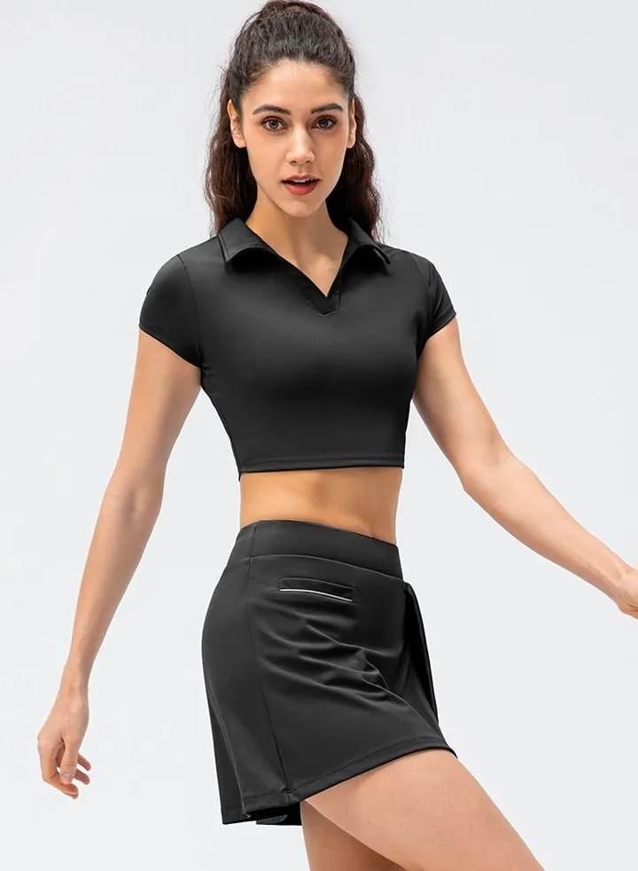 Leisure sport short sleeve yoga fitness two suits