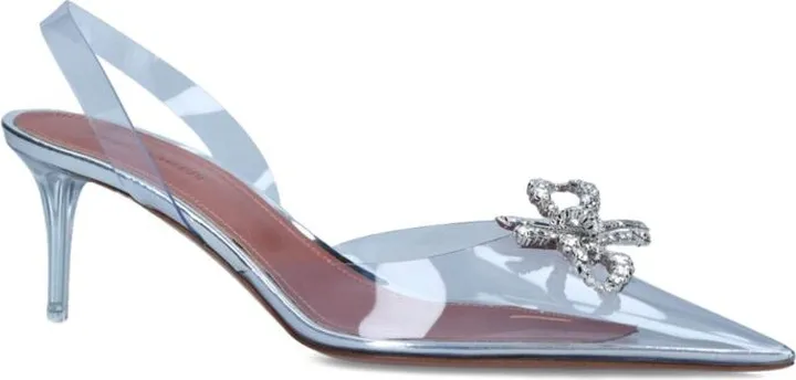 Amina Muaddi Rosie Glass Slingback Mules 60
