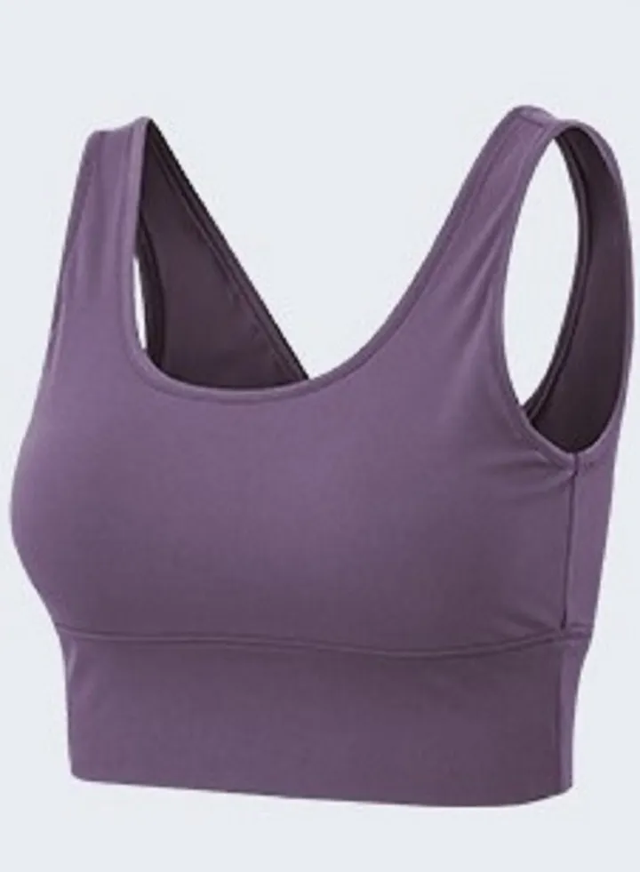 New nylon shock gathering running bra yoga vest