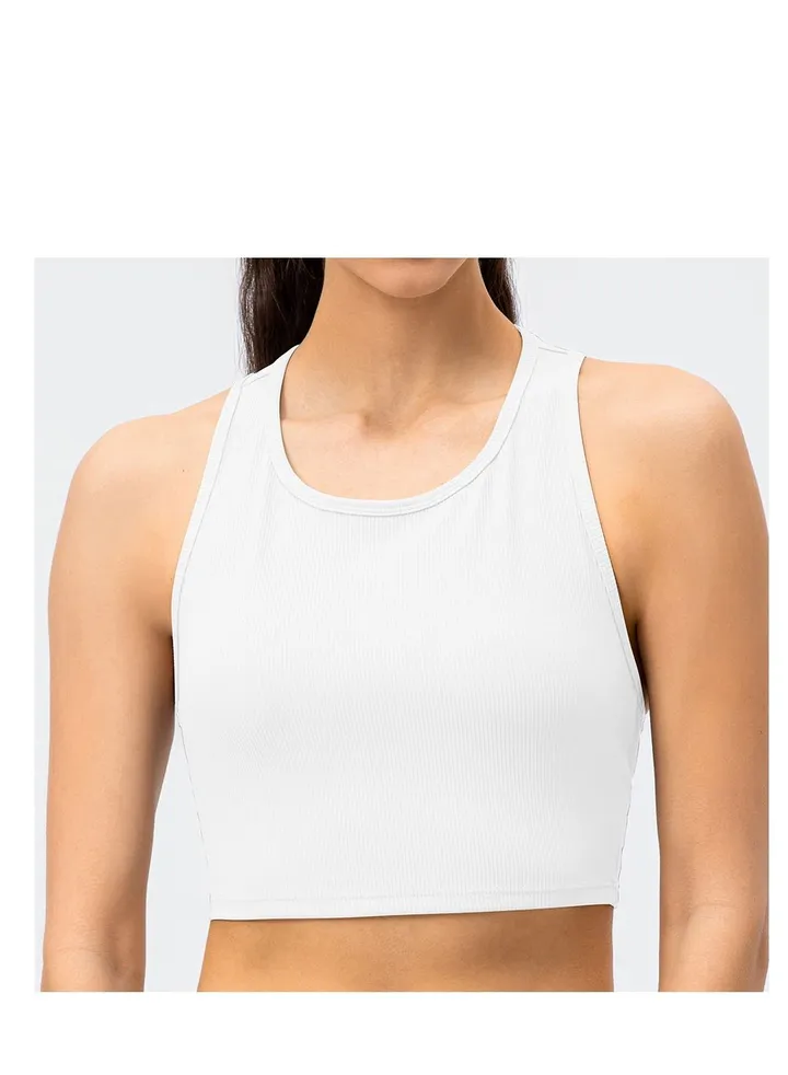 New nylon shock gathering running bra yoga vest