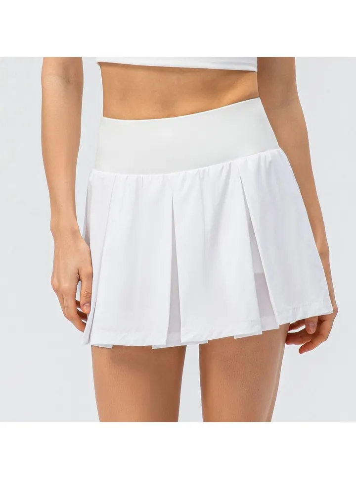 New lattice outdoor sports two fake tennis accordion pleated skirt pants
