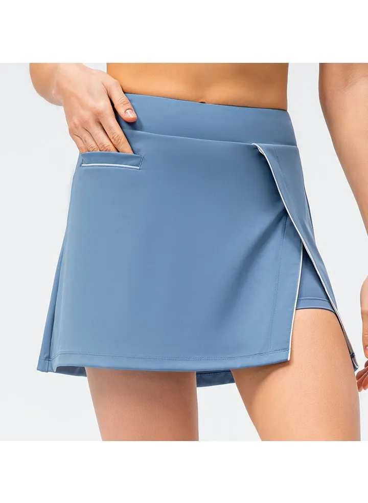 Yoga sport fake two loose skirt