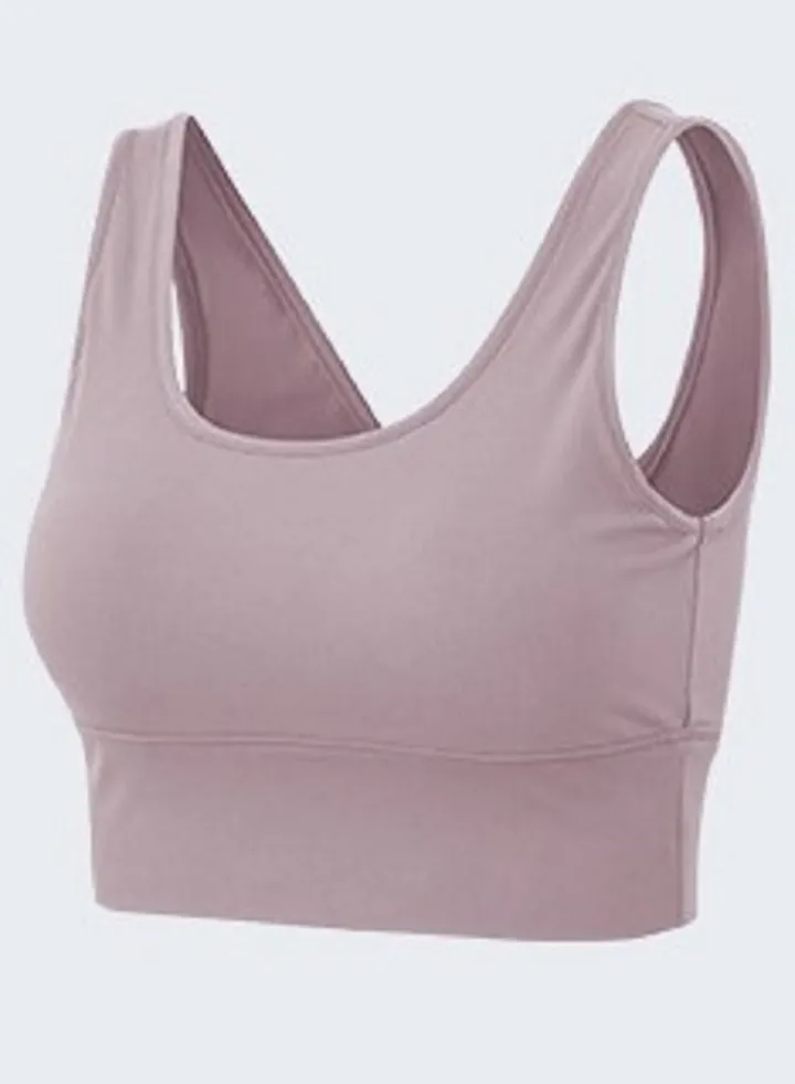 New nylon shock gathering running bra yoga vest