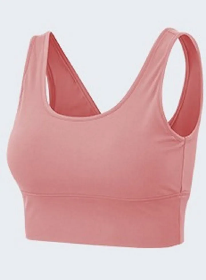 New nylon shock gathering running bra yoga vest