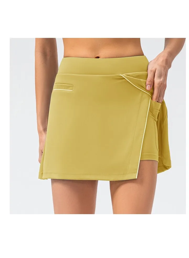 Yoga sport fake two loose skirt