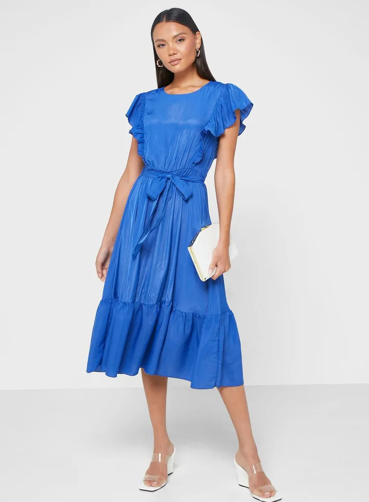 Ruffle Sleeve Dress