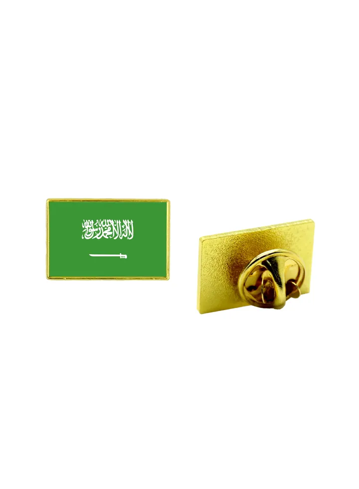 Saudi Arabia National Flag Lapel Pins and Brooch Badge to show your patriotism for Saudi Arabia (Square Badge)