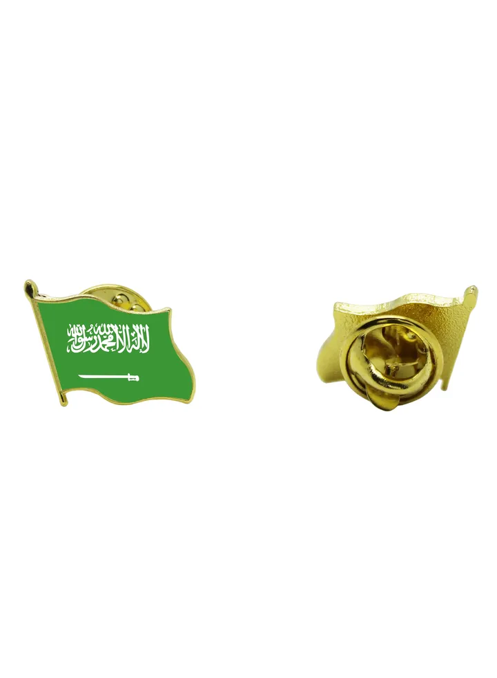Saudi Arabia National Flag Lapel Pins and Brooch Badge to show your patriotism for Saudi Arabia (Flag Badge)