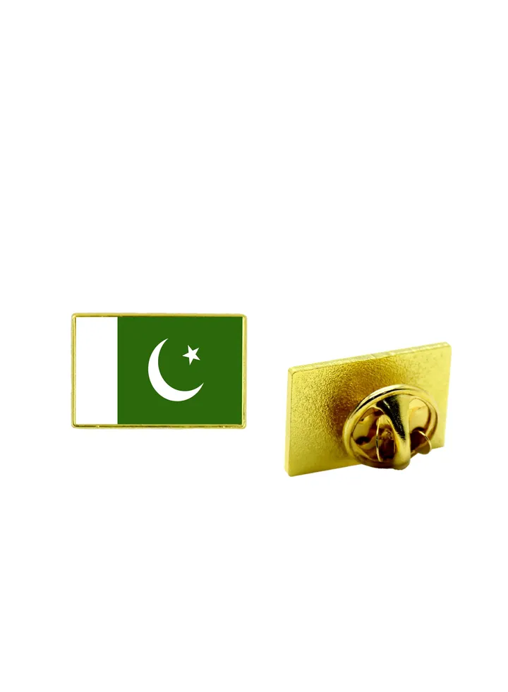 Pakistan National Flag Lapel Pins and Brooch Badge to show your patriotism for Pakistan (Square Badge)