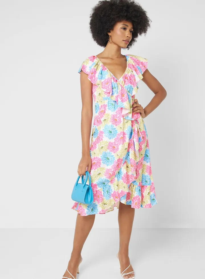 Ruffle Sleeve Dress
