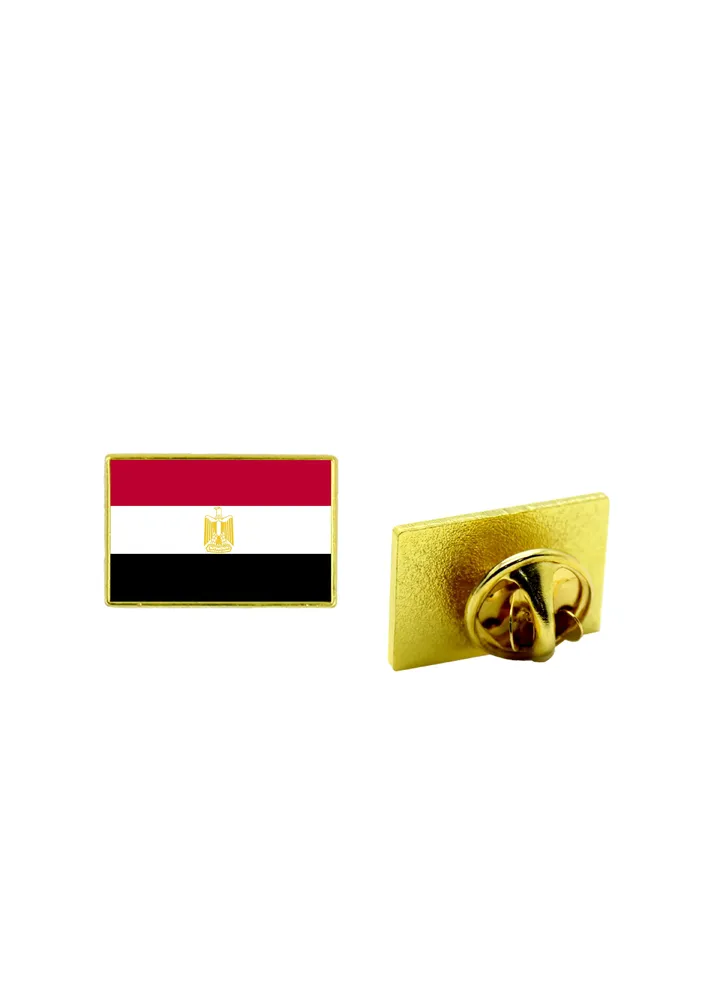 Egypt National Flag Lapel Pins and Brooch Badge to show your patriotism for Egypt (Square Badge)