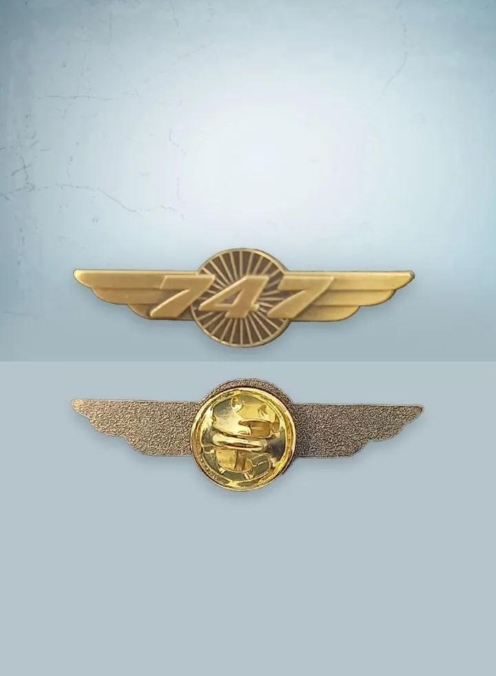 747 Gold Wings Pin