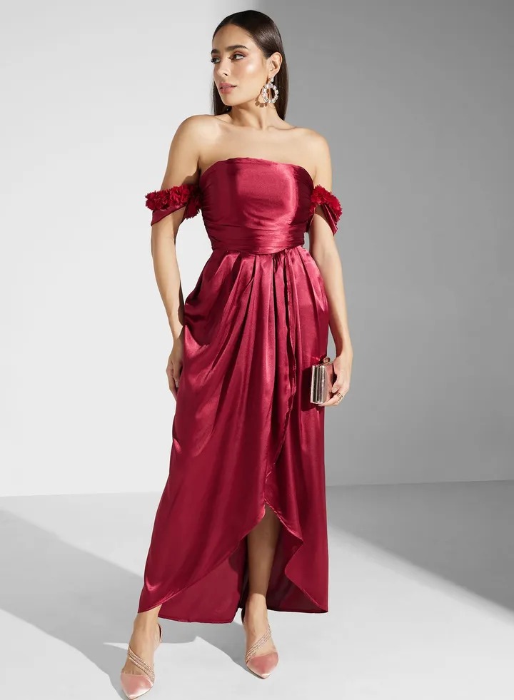 Off Shoulder Drapped Dress
