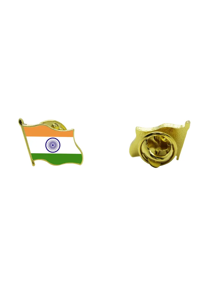 India National Flag Lapel Pins and Brooch Badge to show your patriotism for India (Flag Badge)