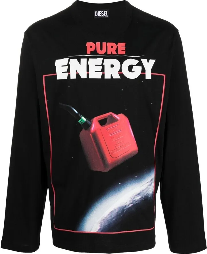 graphic print long-sleeve T-shirt