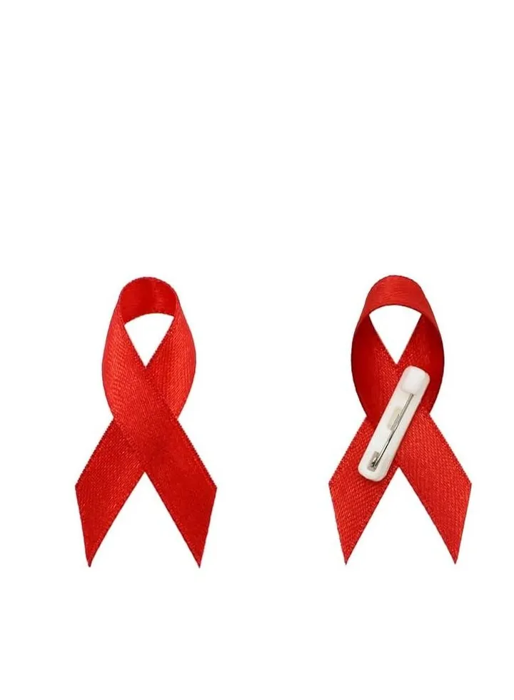 Awareness lapel pins for raising funds, charity and awareness campaigns ribbon pins (Red AIDS/HIV Awareness Ribbon)