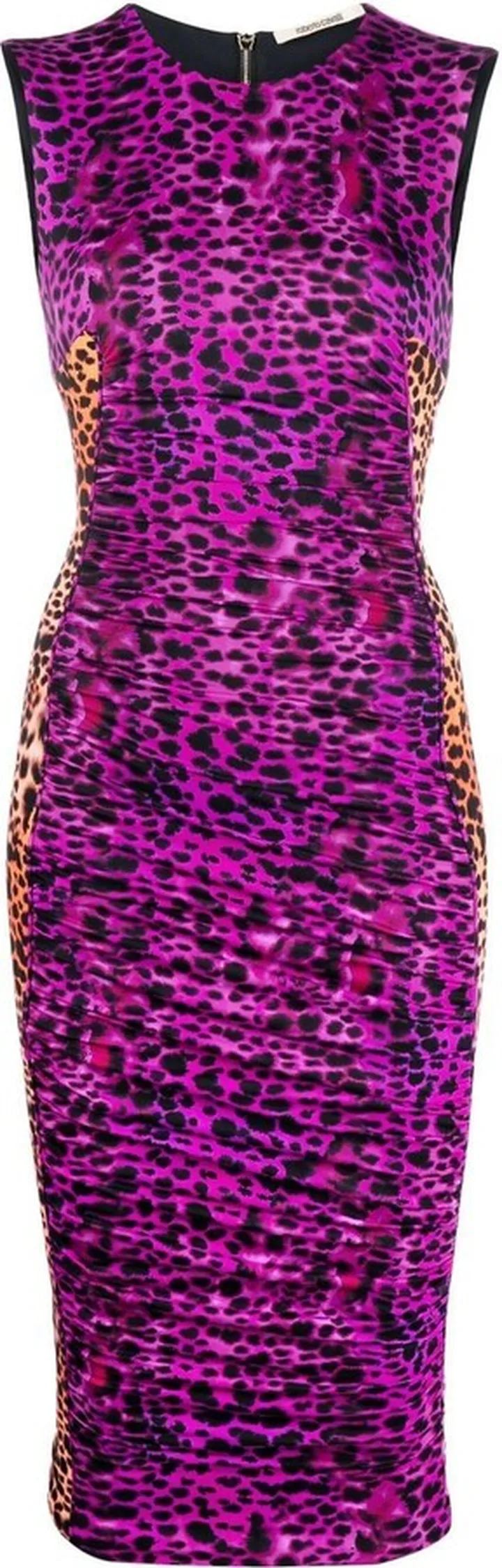 Leopard-Print Fitted Dress