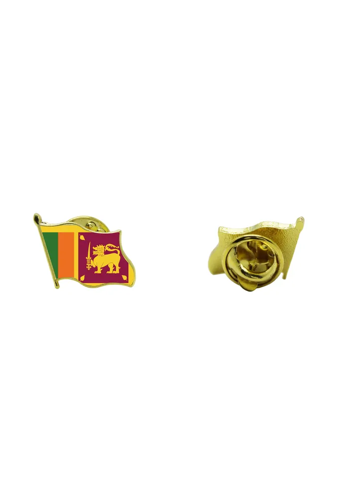 Sri Lanka National Flag Lapel Pins and Brooch Badge to show your patriotism for Sri Lanka (Flag Badge)