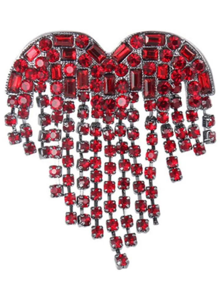 Love Tassel Detail Brooch
