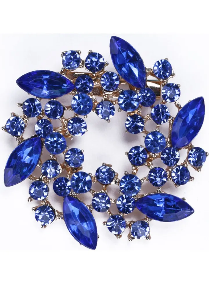 Exquisite Rhinestone Flower Dress Brooch