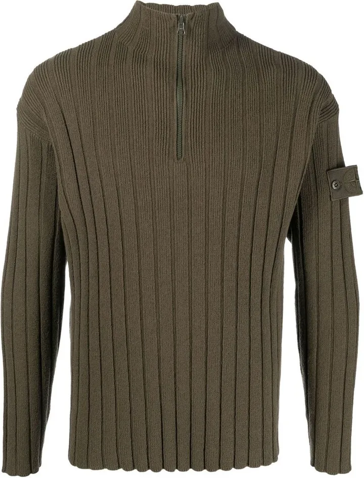 STONE ISLAND- Cotton Blend Turtle-neck Jumper