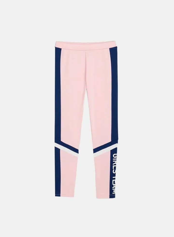 Side Striped Leggings Rose/Blue
