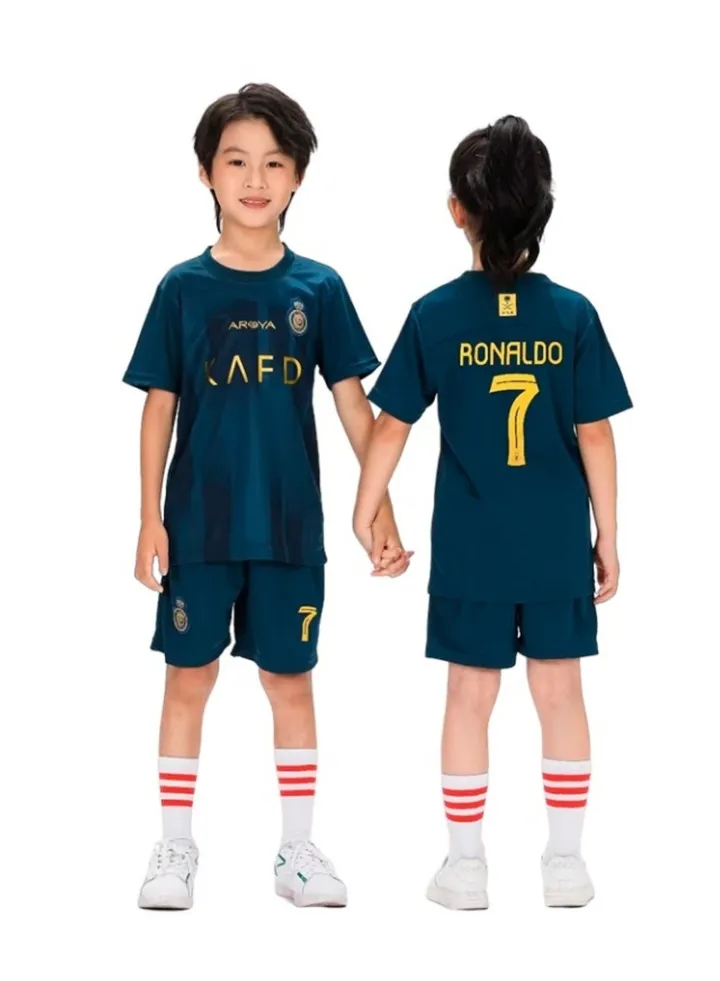 M MIAOYAN Ronaldo's new Riyadh victory away children's football jersey