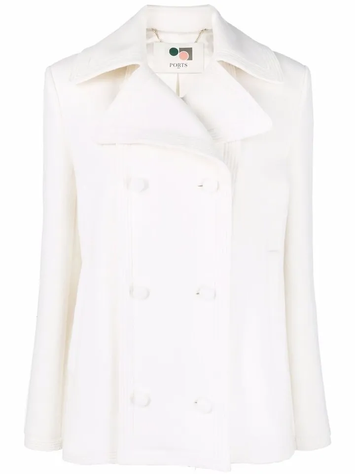 Virgin Wool-Cashmere Double-Breasted Coat