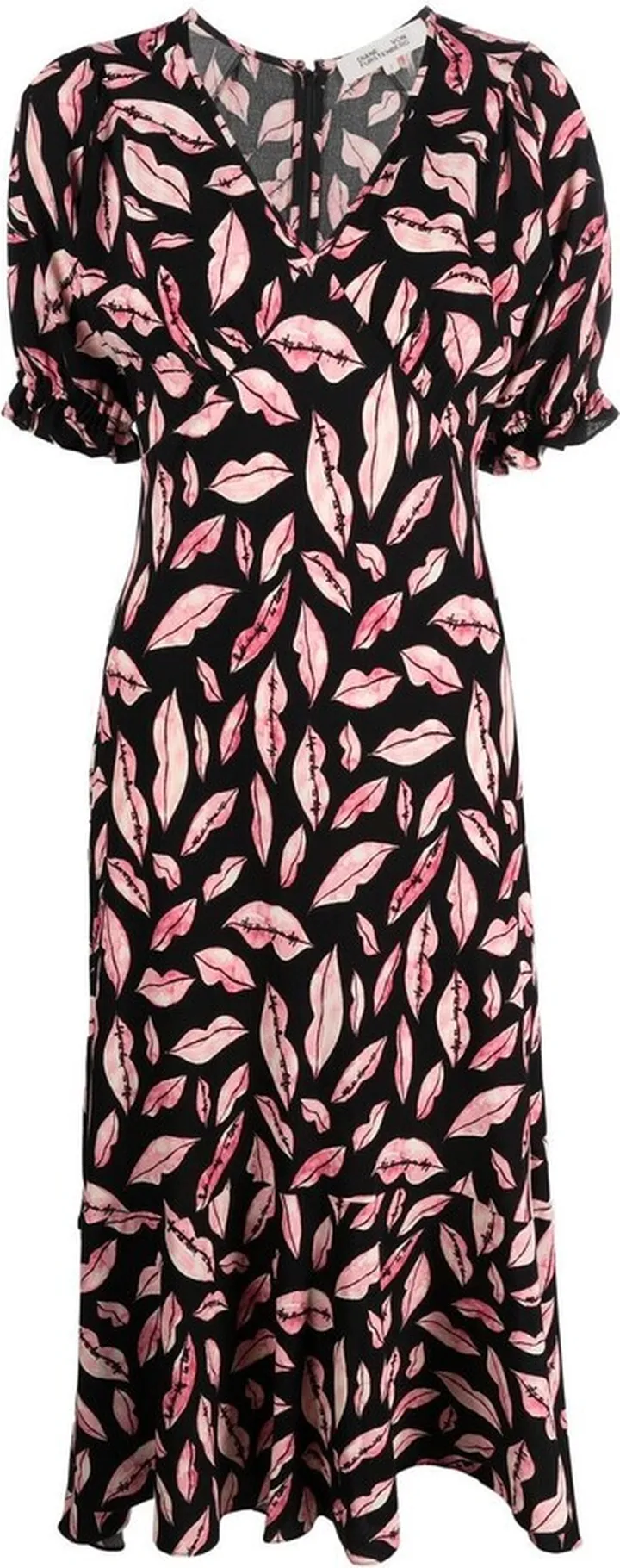 Graphic-Print Midi Dress