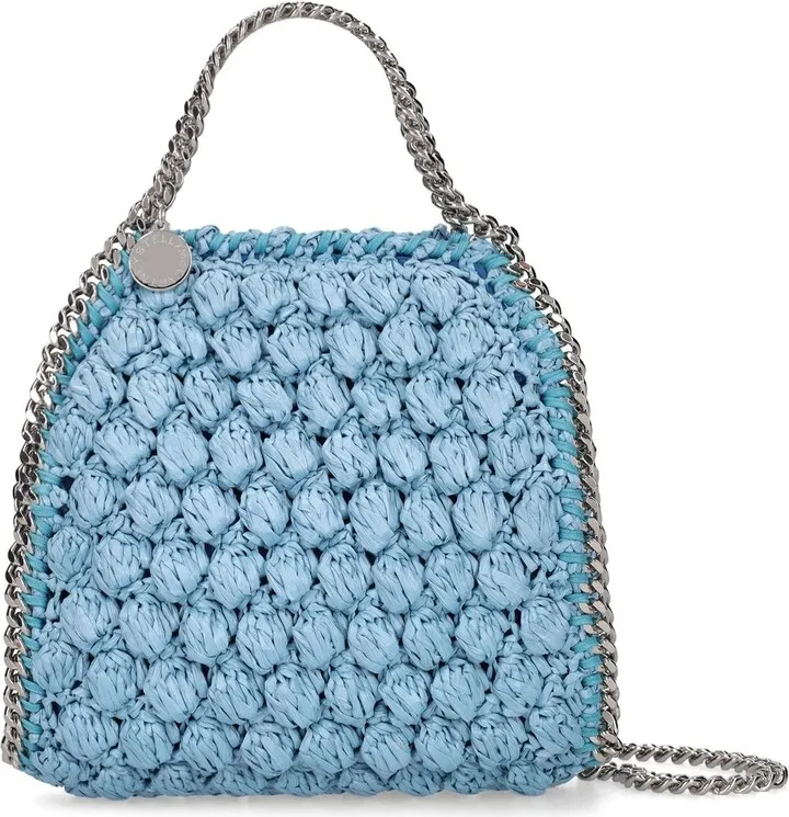 Tiny tote popcorn crochet bag