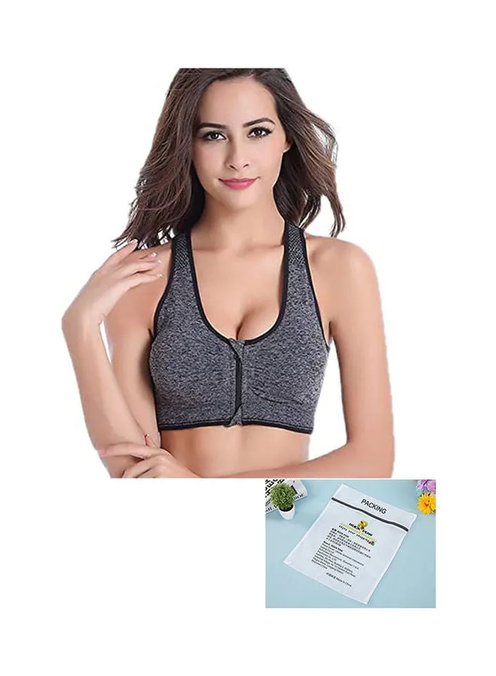 Stylish Sports Bra Grey