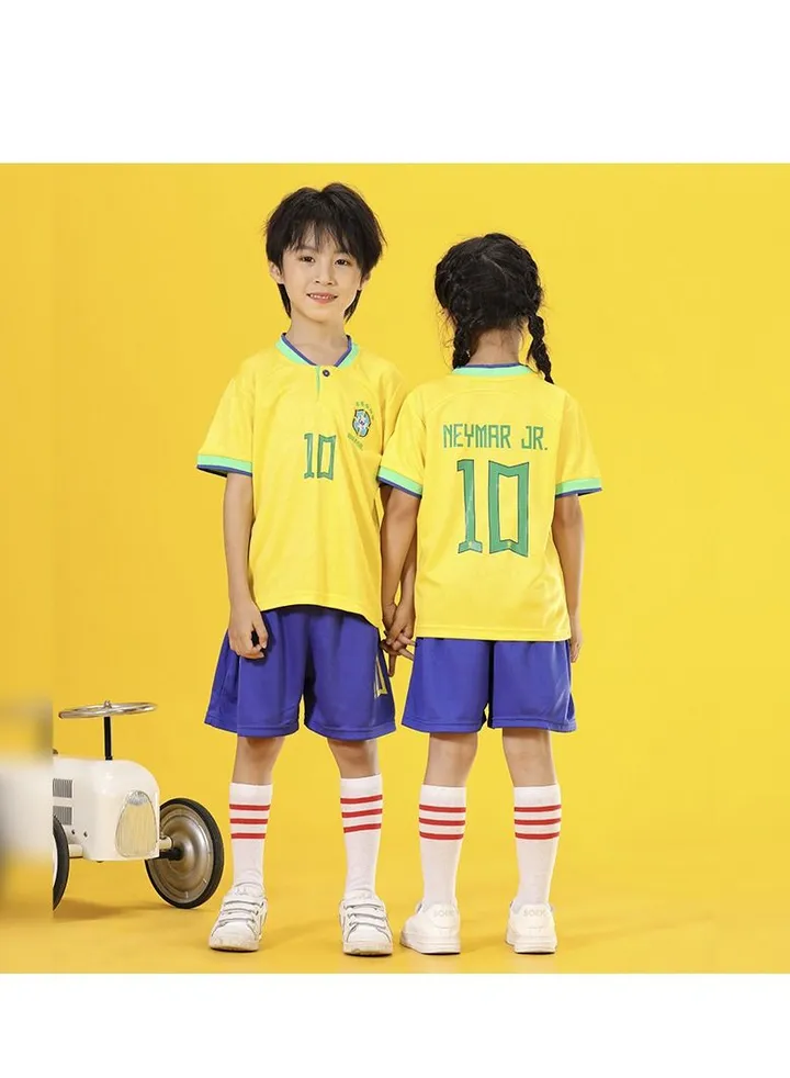 Soccer Jersey Sportswear for Kids Youth Football T-Shirt Suit Short Sleeve Outdoor Sports Shorts 1 Set