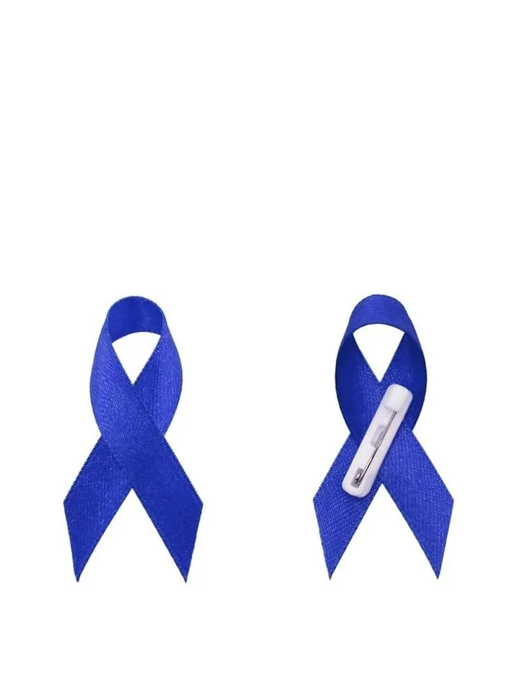 Awareness lapel pins for raising funds, charity and awareness campaigns ribbon pins (Blue Colon Cancer Awareness Ribbon)